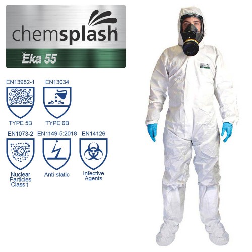 Tuta Chemsplash Eka 55 Tipo 5B/6B con piedini